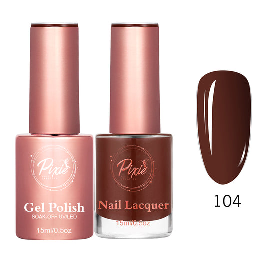 Pixie 2in1 Gel Polish + Nail Lacquer - #104