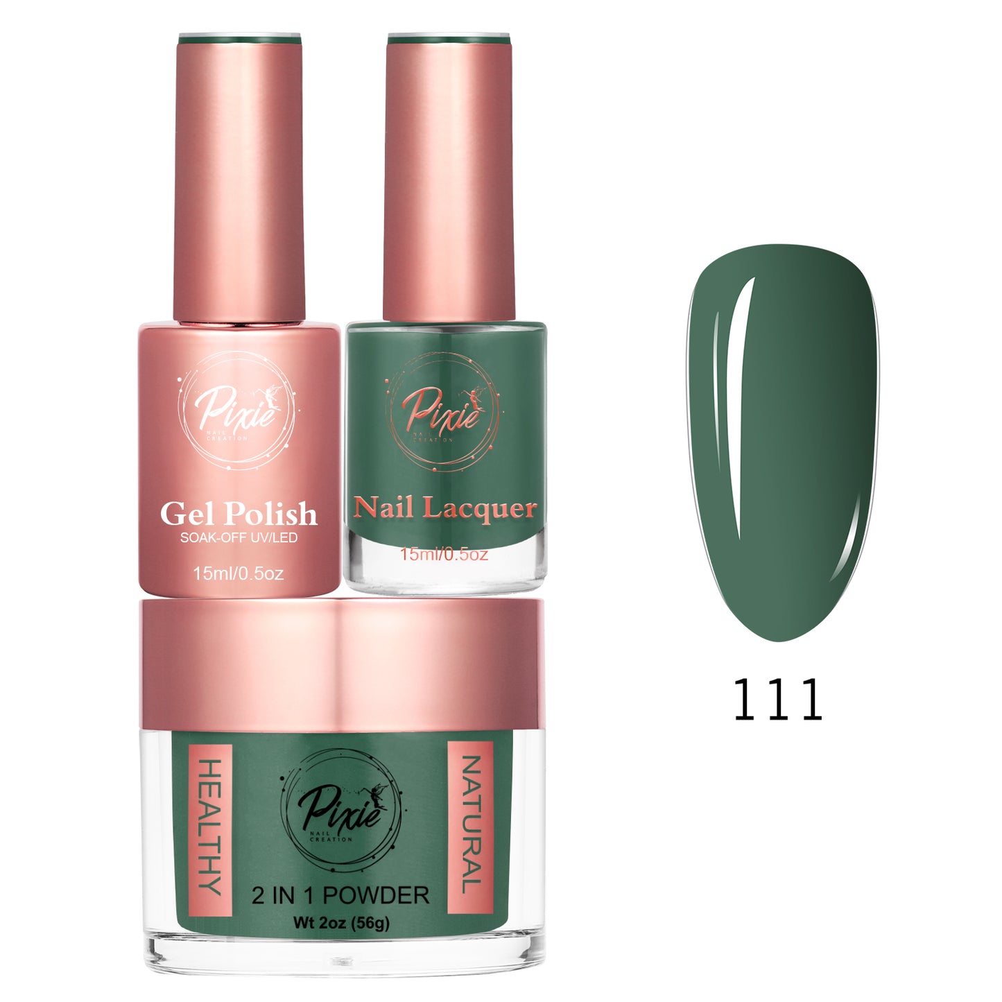 Pixie 4in1 Trio Matching (Dip/Acrylic Powder + Gel + Nail Lacquer) – 113