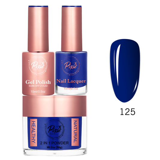 Pixie 4in1 Trio Matching (Dip/Acrylic Powder + Gel + Nail Lacquer) – 125