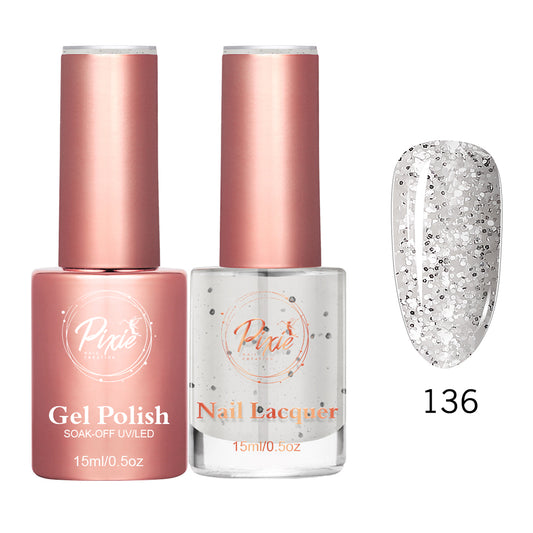 Pixie 2in1 Gel Polish + Nail Lacquer - #136