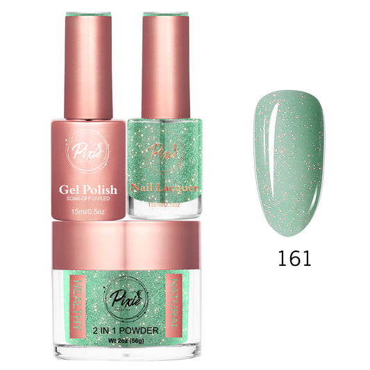 Pixie 4in1 Trio Matching (Dip/Acrylic Powder + Gel + Nail Lacquer) – 161