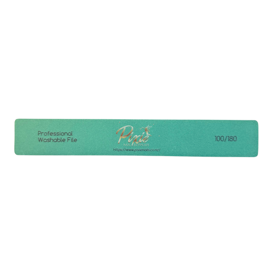 Washable Premium Square Green Nail File ( 100/180) | Pack of 25