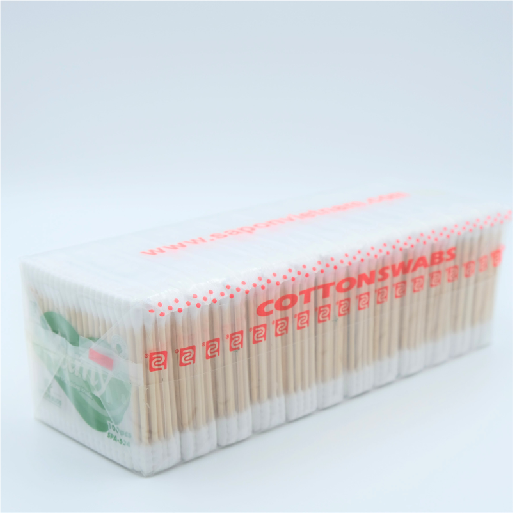 Wooden Cotton Tips (Q-tips / Cotton Buds)- 2400 Buds/pk