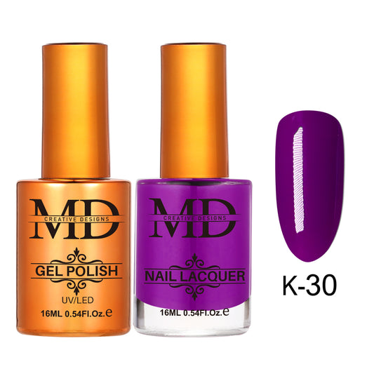 MD CREATIVE - K30 | 2 IN 1 Gel Polish & Lacquer