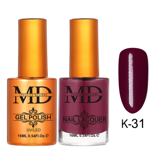 MD CREATIVE - K31 | 2 IN 1 Gel Polish & Lacquer