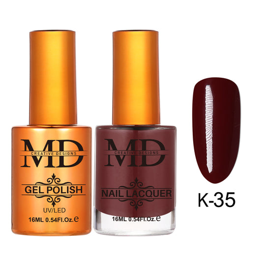 MD CREATIVE - K35 | 2 IN 1 Gel Polish & Lacquer