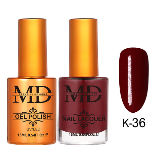 MD CREATIVE - K36 | 2 IN 1 Gel Polish & Lacquer