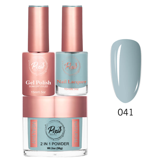 Pixie 4in1 Trio Matching (Dip/Acrylic Powder + Gel + Nail Lacquer) – 041