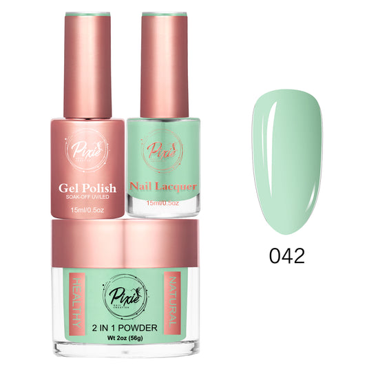 Pixie 4in1 Trio Matching (Dip/Acrylic Powder + Gel + Nail Lacquer) – 042