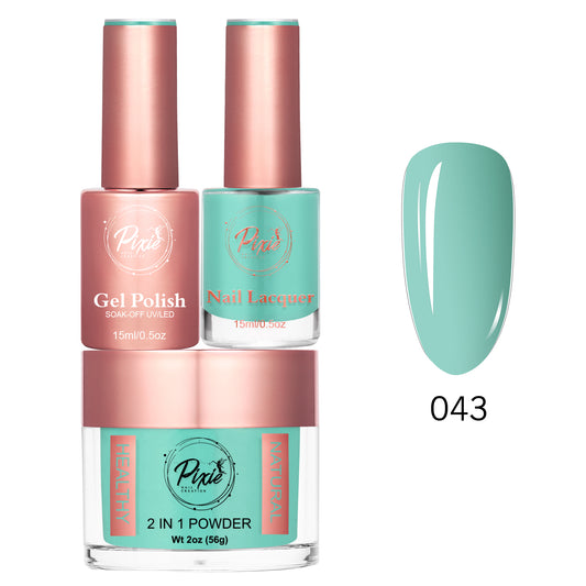 Pixie 4in1 Trio Matching (Dip/Acrylic Powder + Gel + Nail Lacquer) – 045