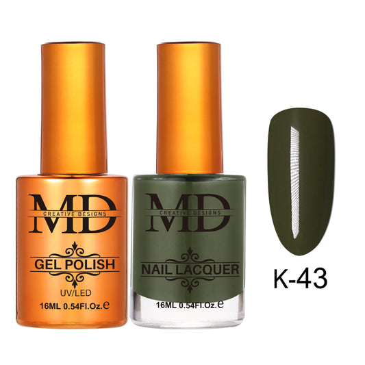 MD CREATIVE - K43 | 2 IN 1 Gel Polish & Lacquer