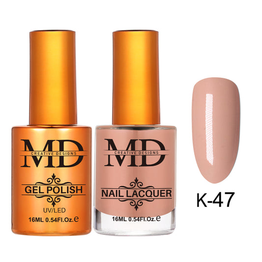 MD CREATIVE - K47 | 2 IN 1 Gel Polish & Lacquer