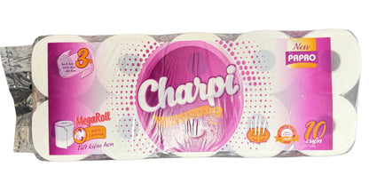 Charpi Ultra Soft Toilet Paper - 10 rolls x 3 Ply