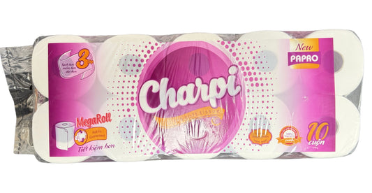 Charpi Ultra Soft Toilet Paper - 10 rolls x 3 Ply