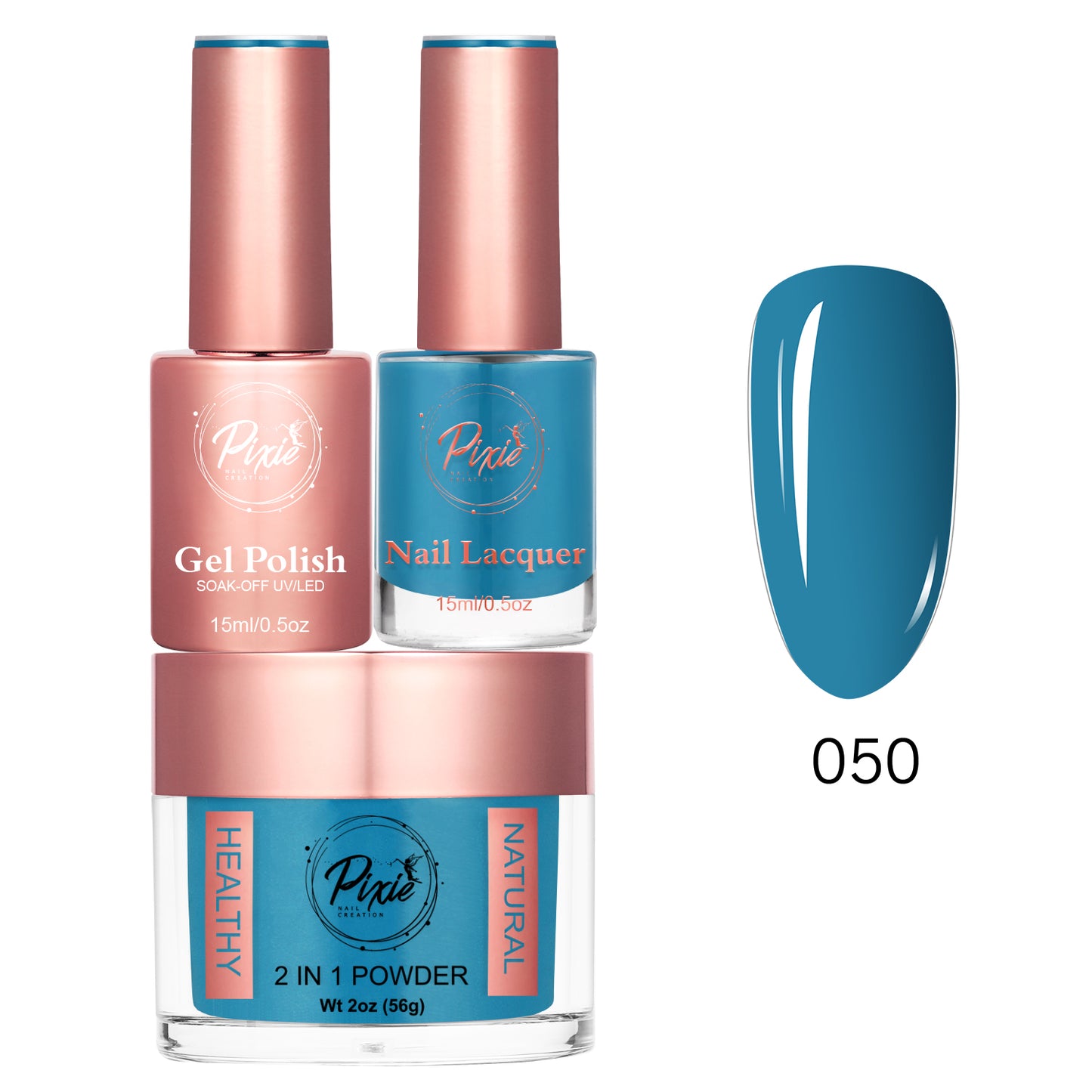 Pixie 4in1 Trio Matching (Dip/Acrylic Powder + Gel + Nail Lacquer) – 050