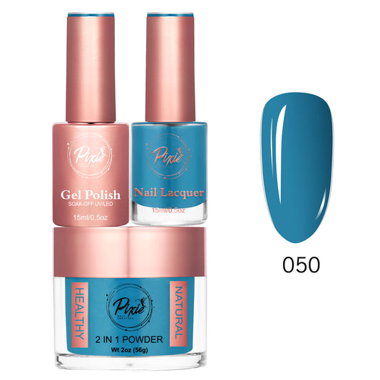 Pixie 4in1 Trio Matching (Dip/Acrylic Powder + Gel + Nail Lacquer) – 050