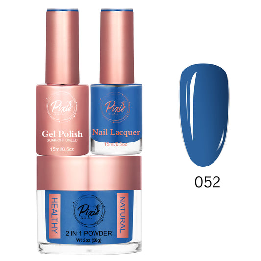 Pixie 4in1 Trio Matching (Dip/Acrylic Powder + Gel + Nail Lacquer) – 052