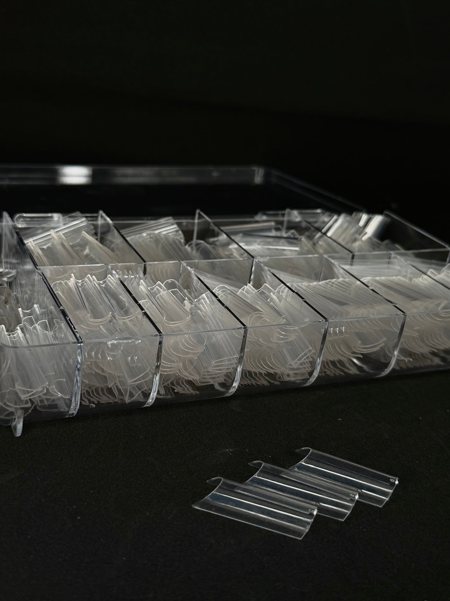 C Curl Square Tips Clear - 1 box (550pcs )