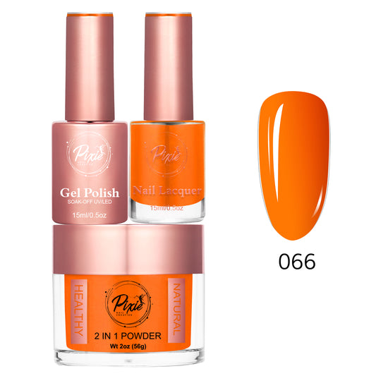 Pixie 4in1 Trio Matching (Dip/Acrylic Powder + Gel + Nail Lacquer) – 066