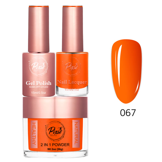 Pixie 4in1 Trio Matching (Dip/Acrylic Powder + Gel + Nail Lacquer) – 067