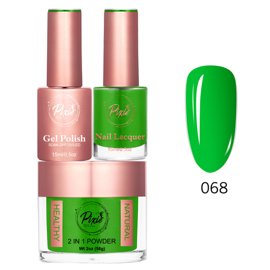 Pixie 4in1 Trio Matching (Dip/Acrylic Powder + Gel + Nail Lacquer) – 068