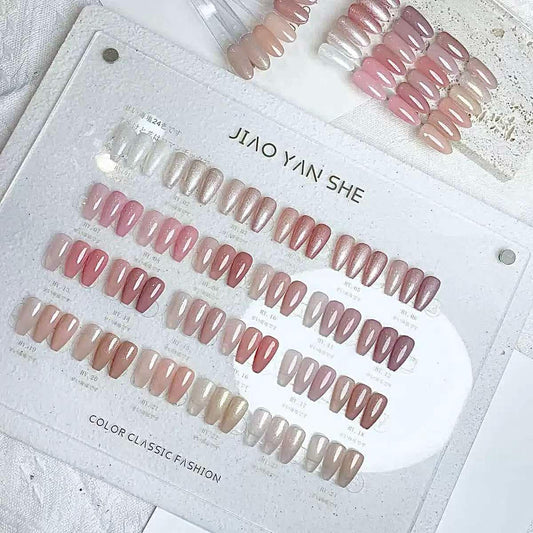 JIAO YAN SHE | Glitter Cherry Blossom Gel Colour Set (24 Colours)