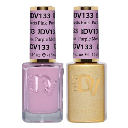 DND DIVA Gel & Lacquer Duo - DV #133 Purple Meet Pink