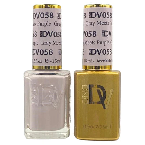 DND DIVA Gel & Lacquer Duo - DV #058 Gray Meets Purple