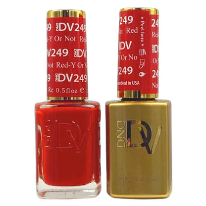 DND DIVA Gel & Lacquer Duo - DV #249 Red-Y Or Not