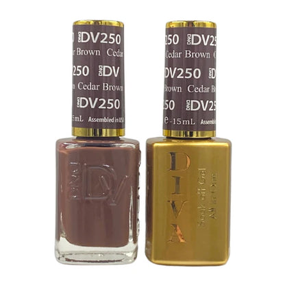 DND DIVA Gel & Lacquer Duo - DV #250 Cedar Brown