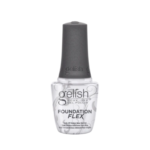 GELISH |FOUNDATION FLEX SOAK-OFF RUBBER BASE NAIL GEL- CLEAR - 0.5oz