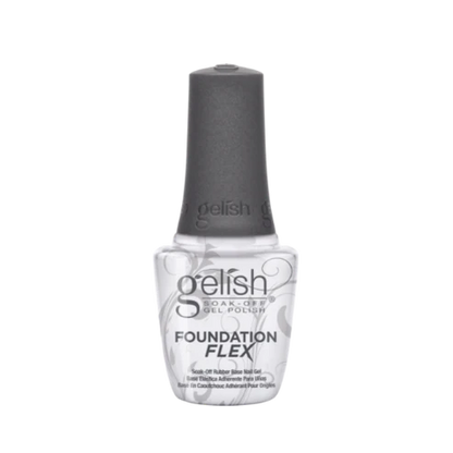 GELISH |FOUNDATION FLEX SOAK-OFF RUBBER BASE NAIL GEL- CLEAR - 0.5oz