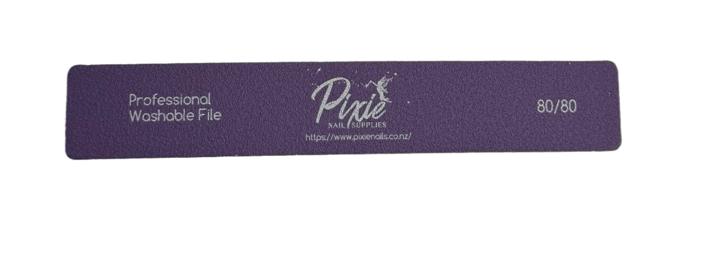 Washable Premium Square Purple Nail File (80/100)