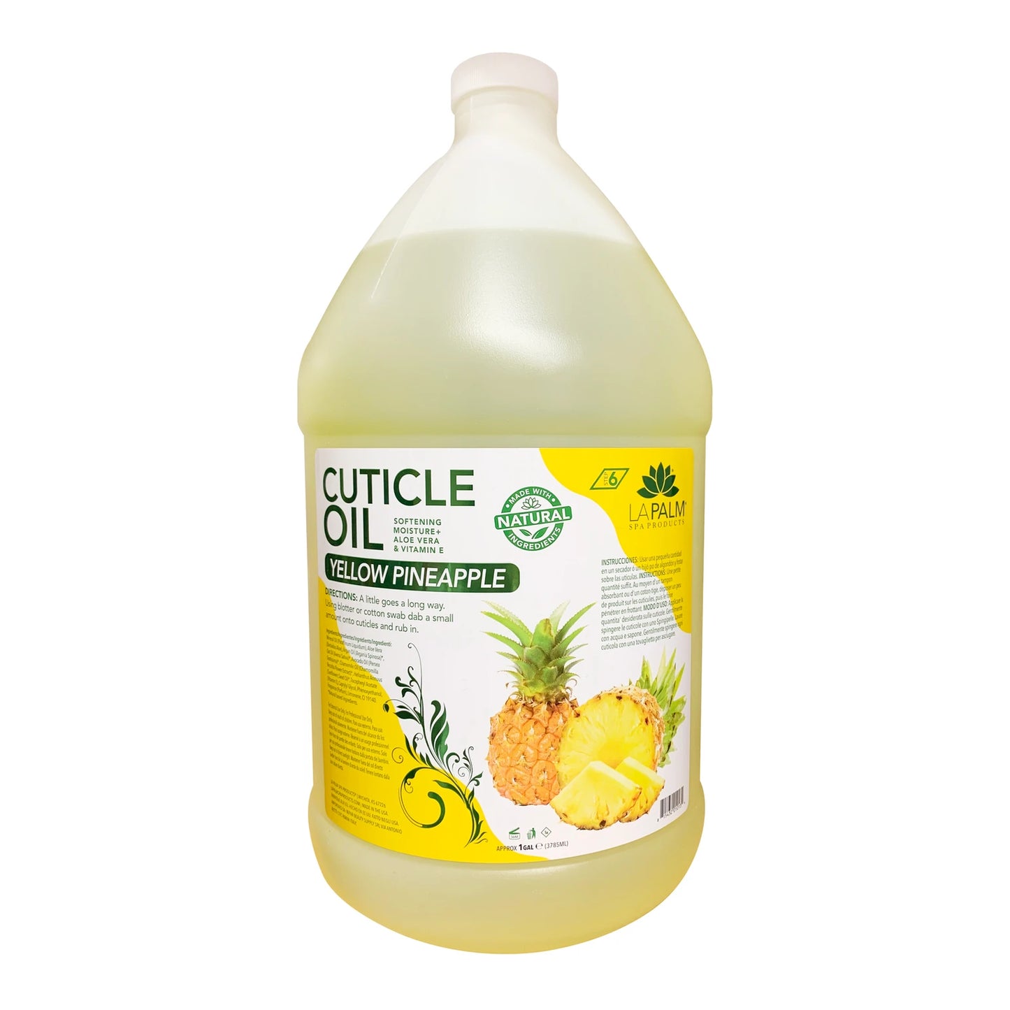 La Palm | Cuticle Oil - Yellow Pineapple ( 1 Gallon~3.89L)