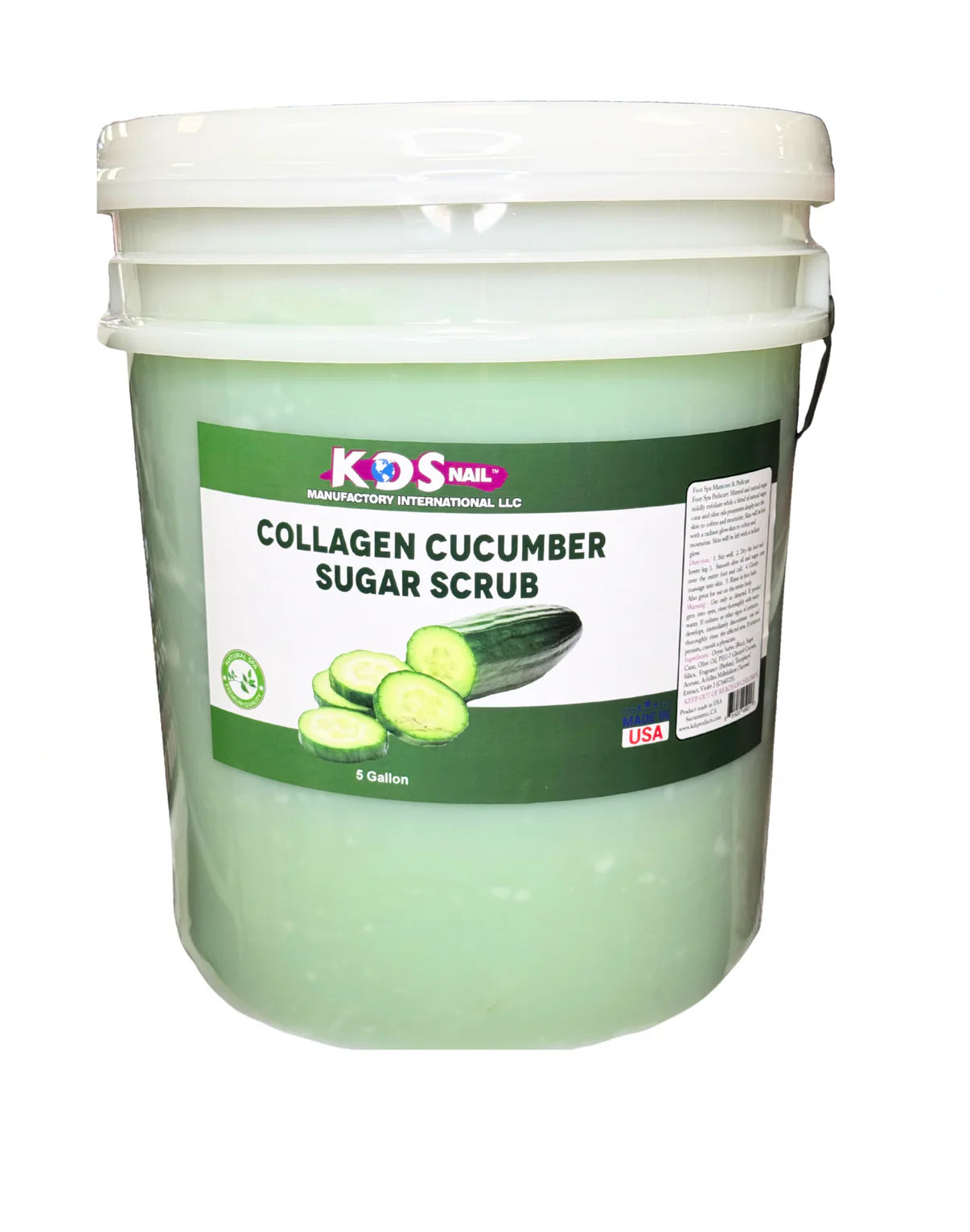 KDS | Collagen Cucumber Sugar Scrub - 5 Gallon