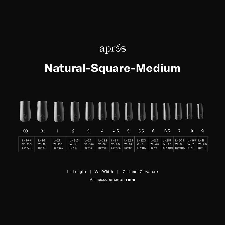 Aprés | GEL-X® NATURAL SQUARE BOX OF TIPS