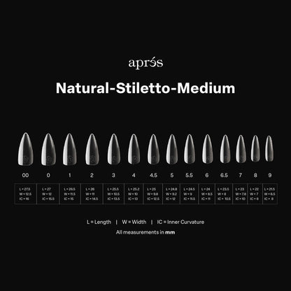 Aprés | GEL-X® NATURAL STILETTO BOX OF TIPS ( 2 sizes)