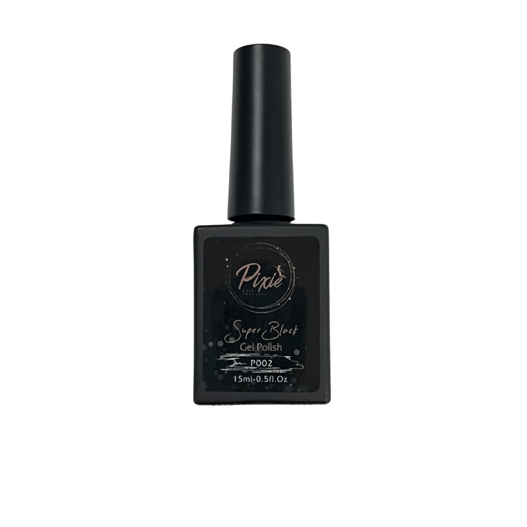 Super Black Pixie Gel Polish - P002 (15ml)