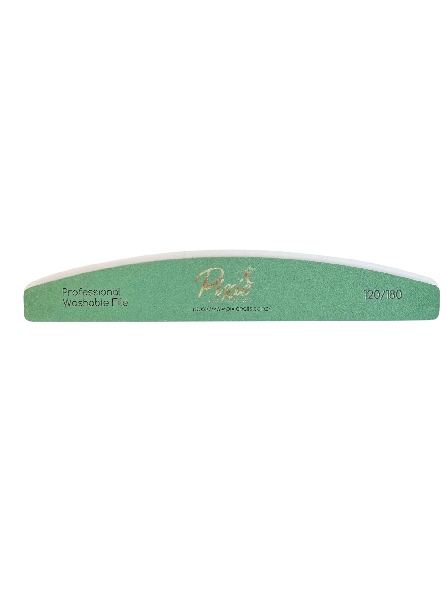 Washable Premium Halfmoon Green Nail File ( 120/180)