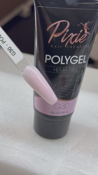 Poly Gel - HEMA FREE 60G | PIXIE G30 - Shimmery Glitter