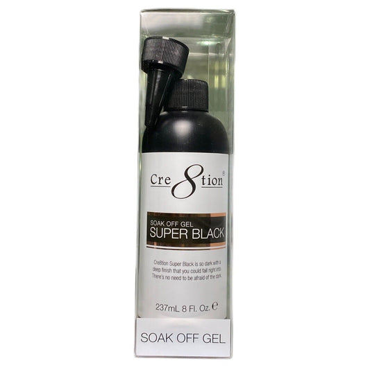 Cre8tion Gel Super Black 8oz Refill